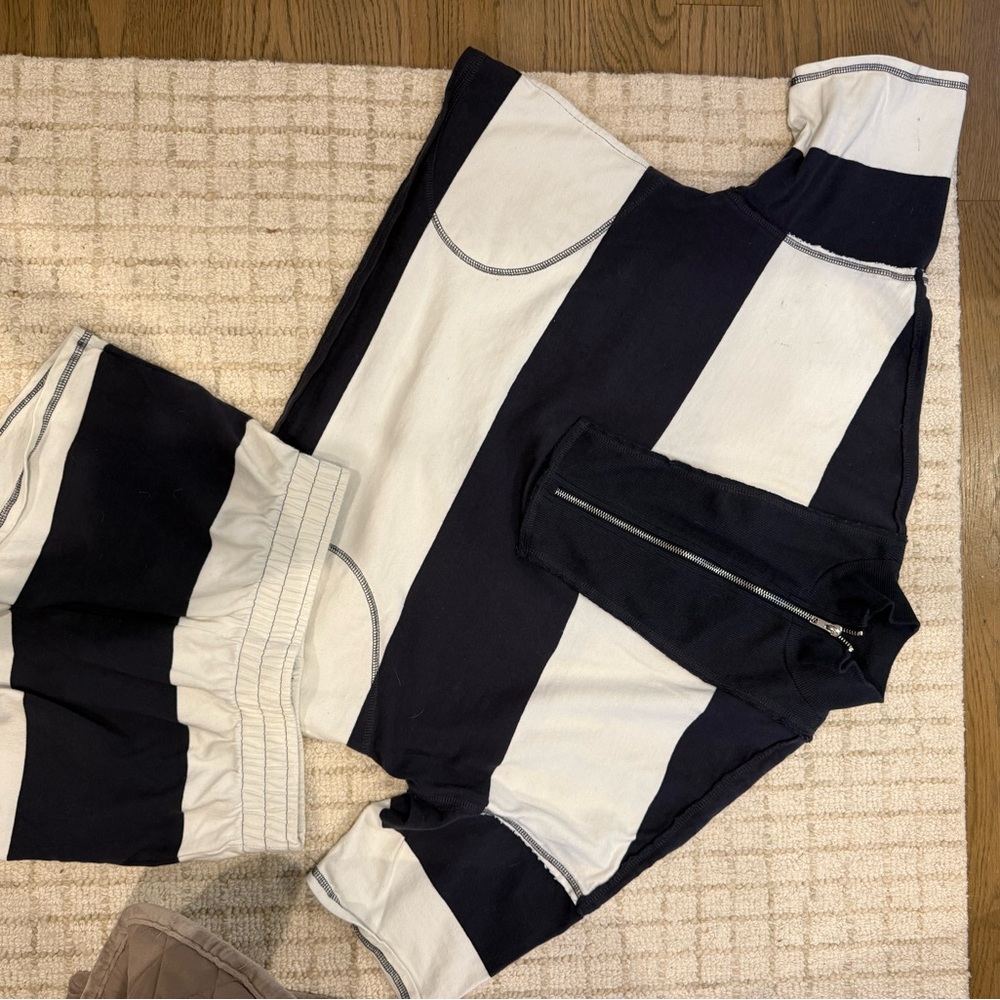 Striped Navy and White Women's Free People Set